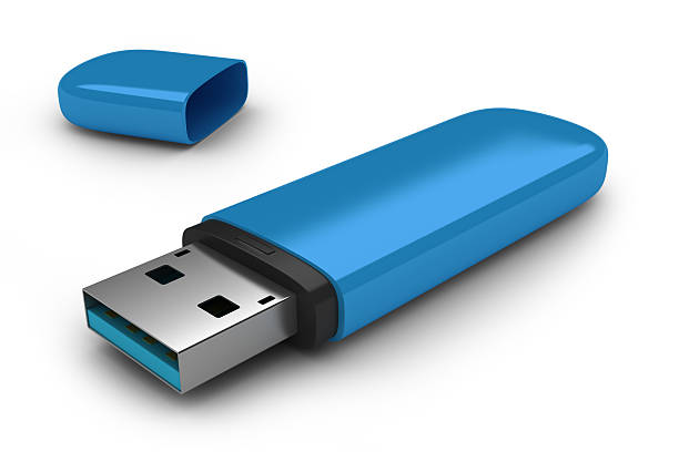 USB Flash drive Blue portable flash usb drive memory. usb stick photos stock pictures, royalty-free photos & images