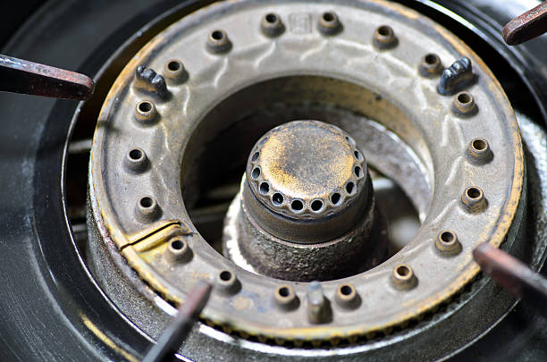 istock burning gas ring on the domestic kitchen 185509207