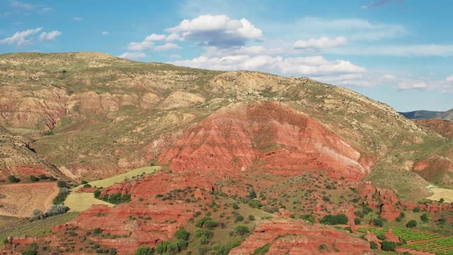 Amazing red mountains background. Turkey mountain landscape.