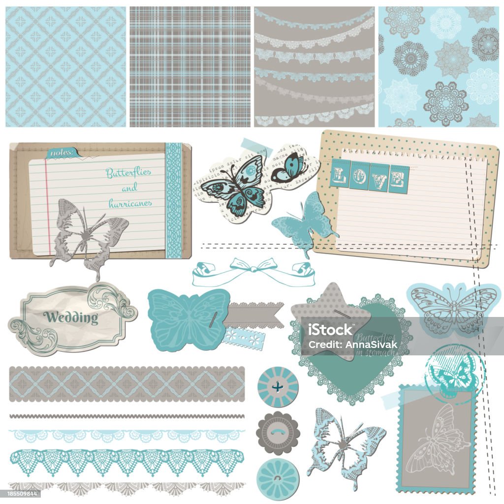 Scrapbook Design elementos - Vetor de Amor royalty-free