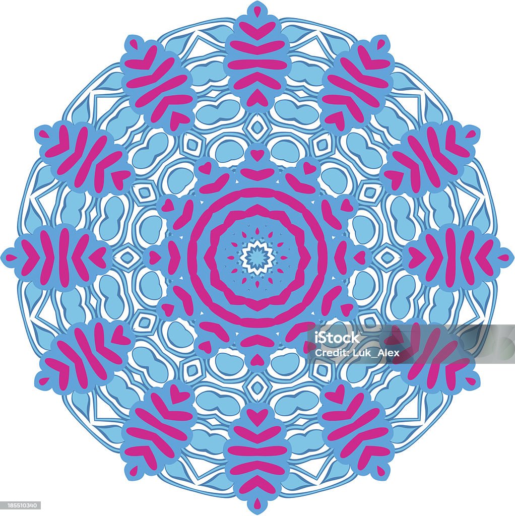 Круг цветочным орнам�ентом - Векторная графика Абстрактный роялти-фри