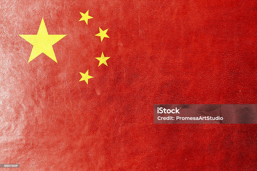 中国国旗にペイントレザーの質感 - お祝いのロイヤリティフリーストックフォト