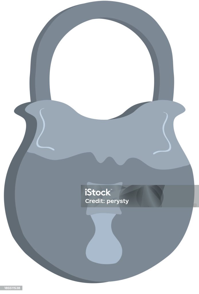 Vecchio lock - arte vettoriale royalty-free di Acciaio