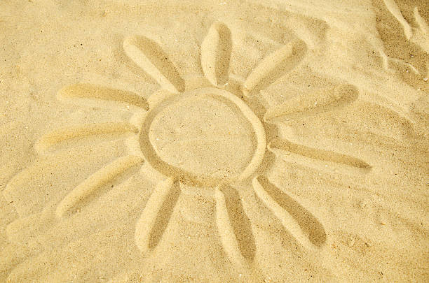 istock sun drawn in the sand 185511827