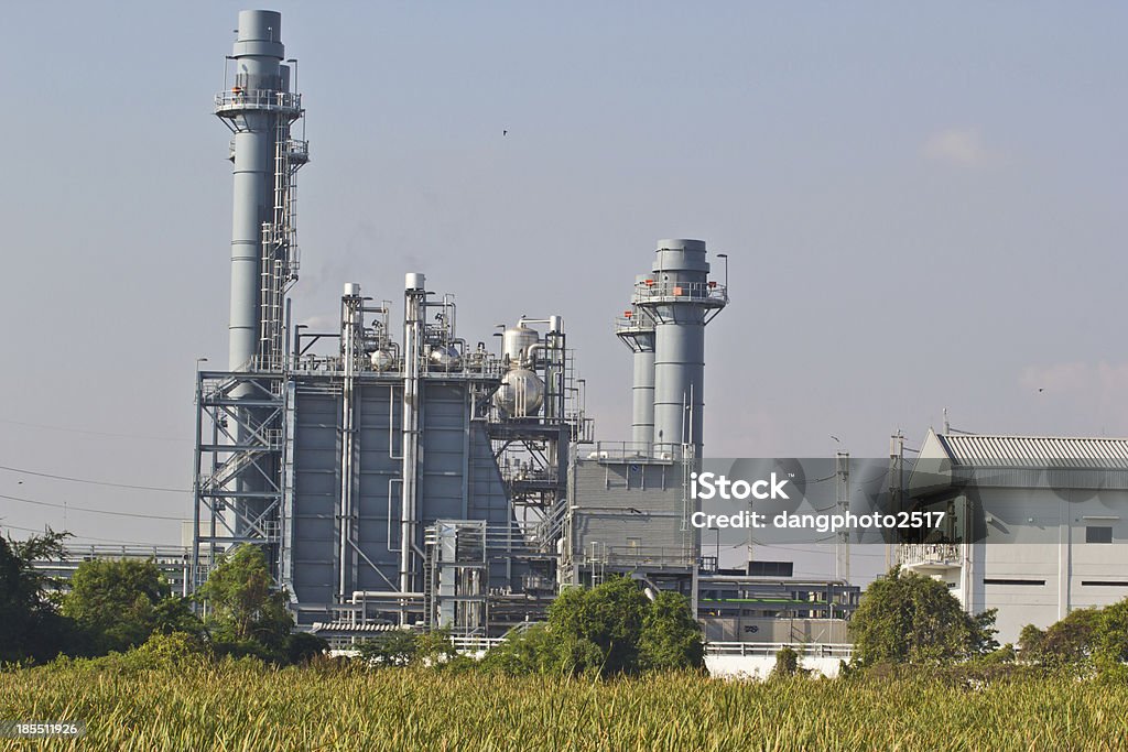 Natural Gas combinado ciclo Planta de energía - Foto de stock de Arquitectura libre de derechos