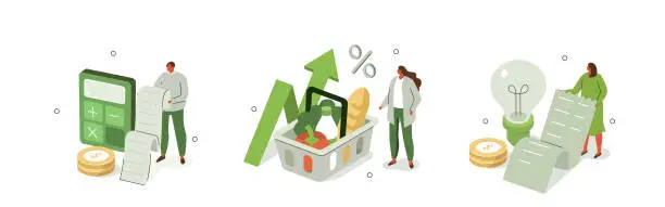 Vector illustration of cost of living