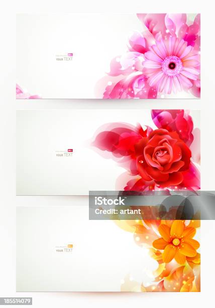 Abstract Headers With Flowers Stock Illustration - Download Image Now - Abstract, Blob, Bouquet