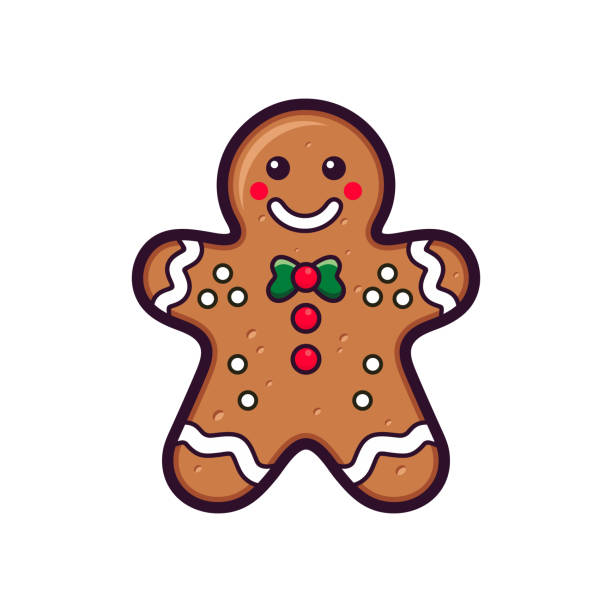 Flat Vector Gingerbread Man. Christmas Icon. Gingerbread Design Template, Holiday Winter Symbol. New Year Cookies, Sweets Concept. Vector illustration Flat Vector Gingerbread Man. Christmas Icon. Gingerbread Design Template, Holiday Winter Symbol. New Year Cookies, Sweets Concept. Vector illustration. gingerbread man cookie cutter stock illustrations