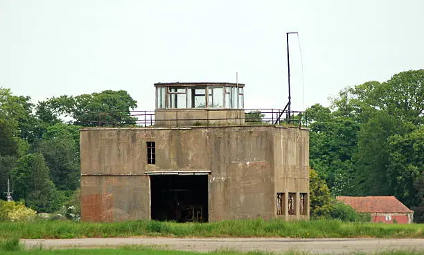 World War 2  Airfield Control Tower, East Fortune Airfield, East Lothian, Scotland
