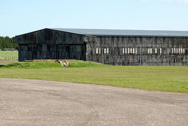 World War 2 hangar located at East Fortune Airfield, East Lothian, Scotland