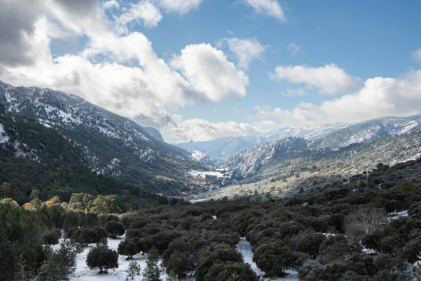 Landscape of Sierra Cazorla, with cloudy sky