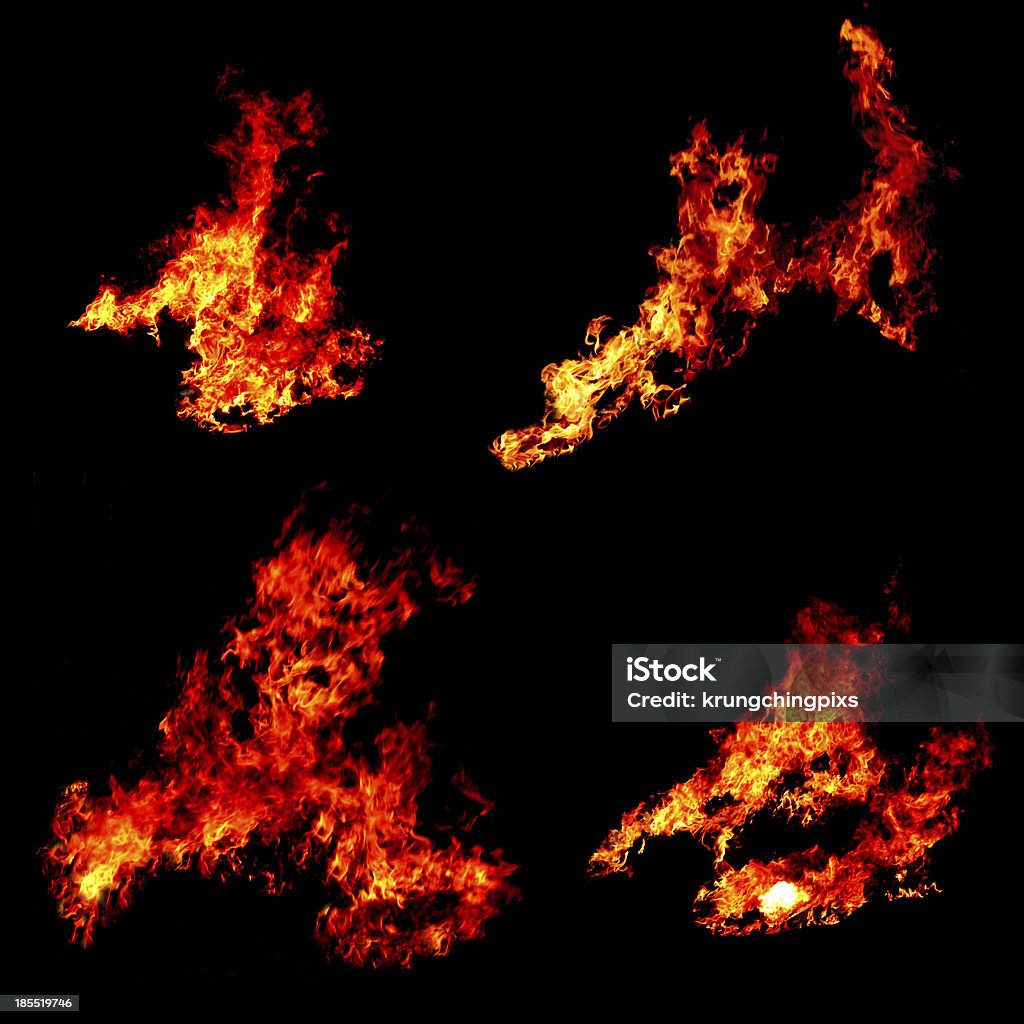 화재 불꽃 컬레션 - 로열티 프리 가연성 스톡 사진