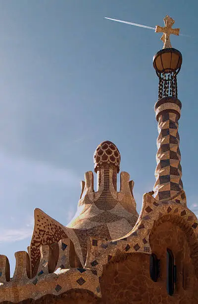 Photo of The spire of the chapel at Parc Güell - Barcelona