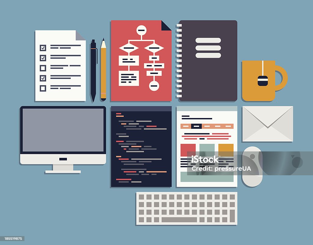 Vector Illustration Of Web Development Stock Illustration - Download ...