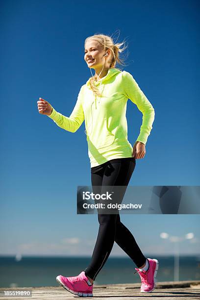 Woman Doing Sports Outdoors Stock Photo - Download Image Now - Activity, Adult, Adults Only