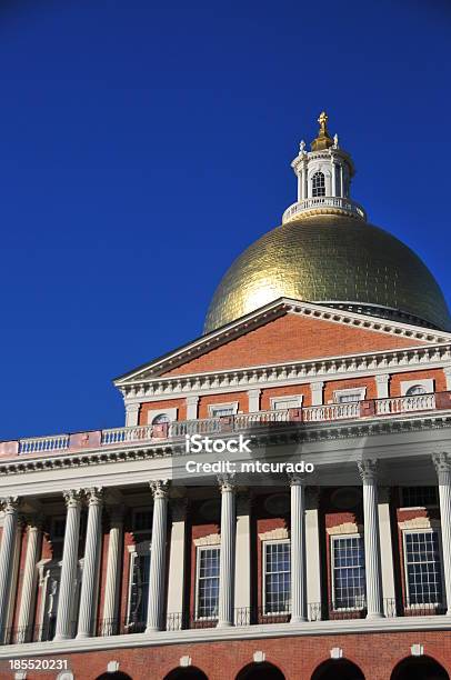 Foto de Boston Eua Massachussetts State House e mais fotos de stock de Arquitetura - Arquitetura, As Américas, Autoridade