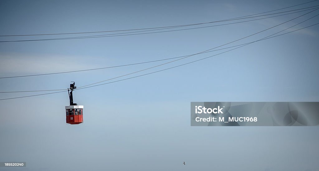 바르셀로나 ropeway - 로열티 프리 공중 케이블 카 스톡 사진