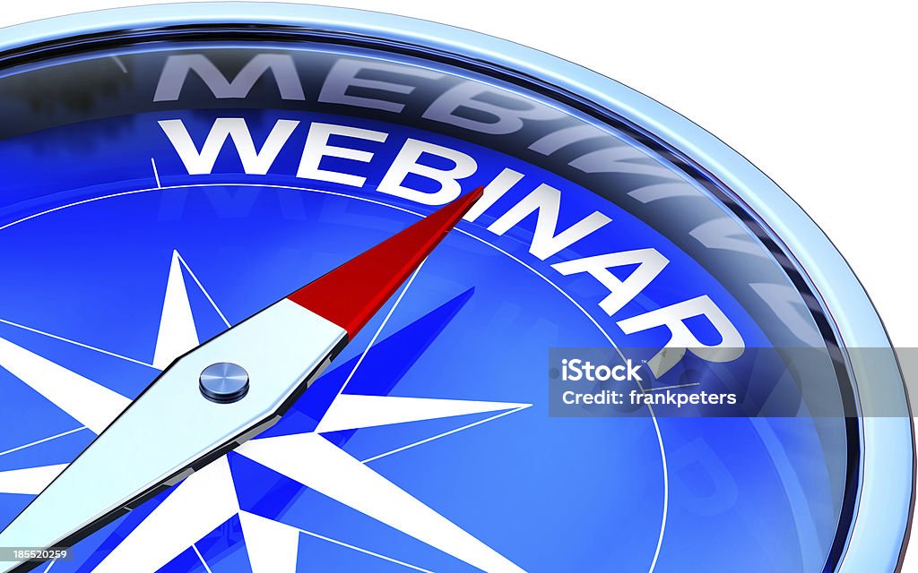 webinar high resolution rendering of a compass with a webinar icon Chalk - Art Equipment Stock Photo