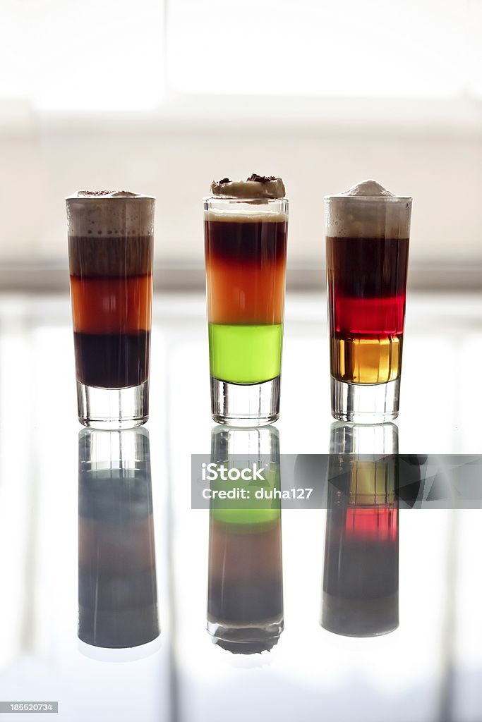 Shot Cocktail con Liquore di caffé - Foto stock royalty-free di Grenadine