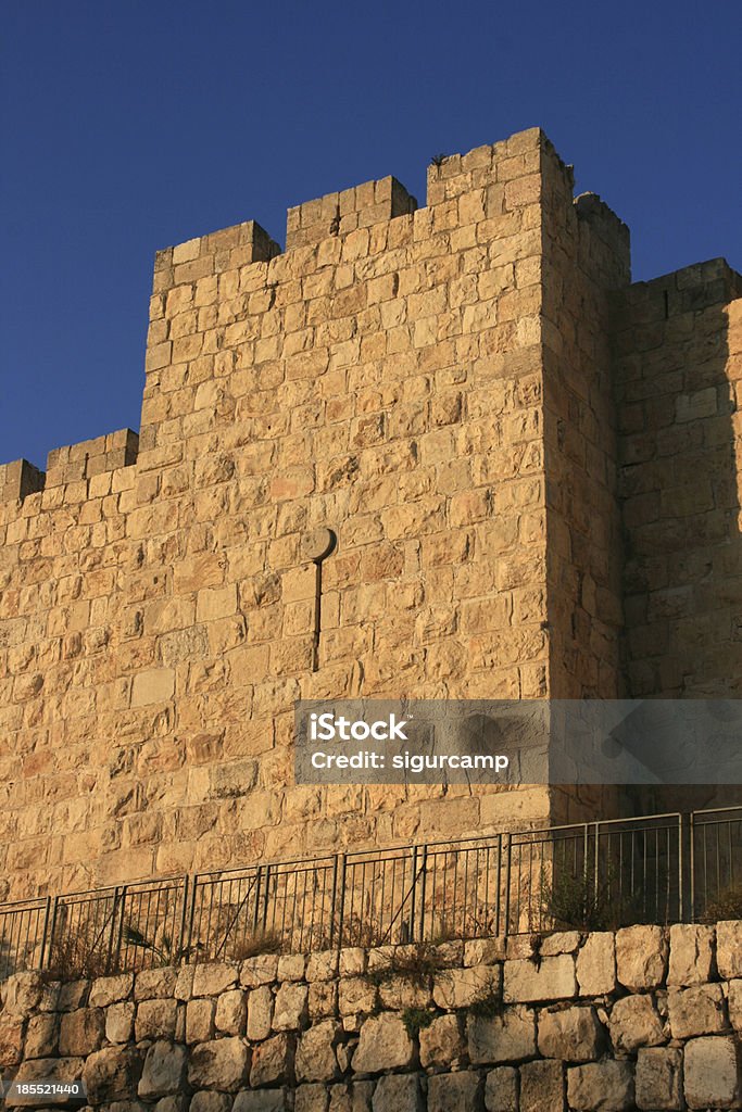 Mur de ville de la vieille Jérusalem, Israël. - Photo de Architecture libre de droits