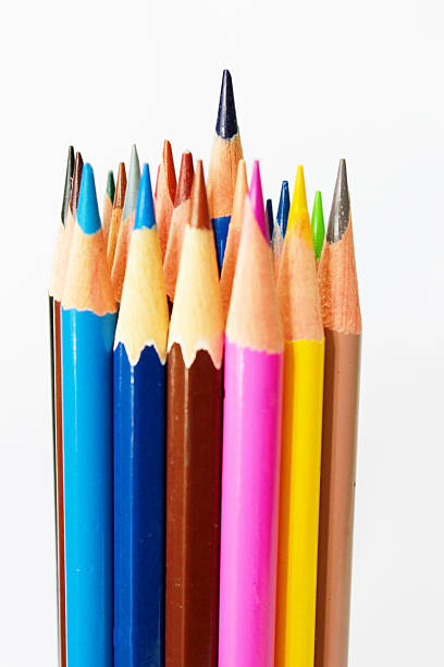 istock Color pencils isolated in white background 185521737