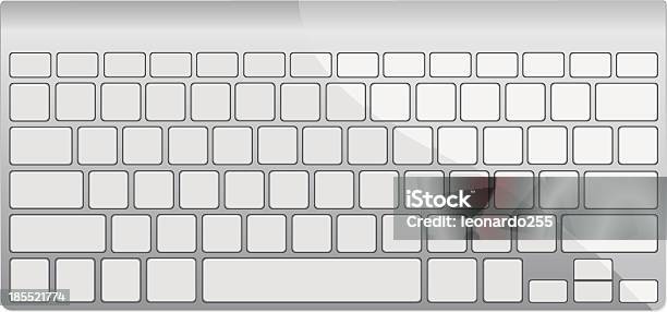Computer Keyboard In Silver Color Stock Illustration - Download Image Now - Aluminum, Communication, Computer Key