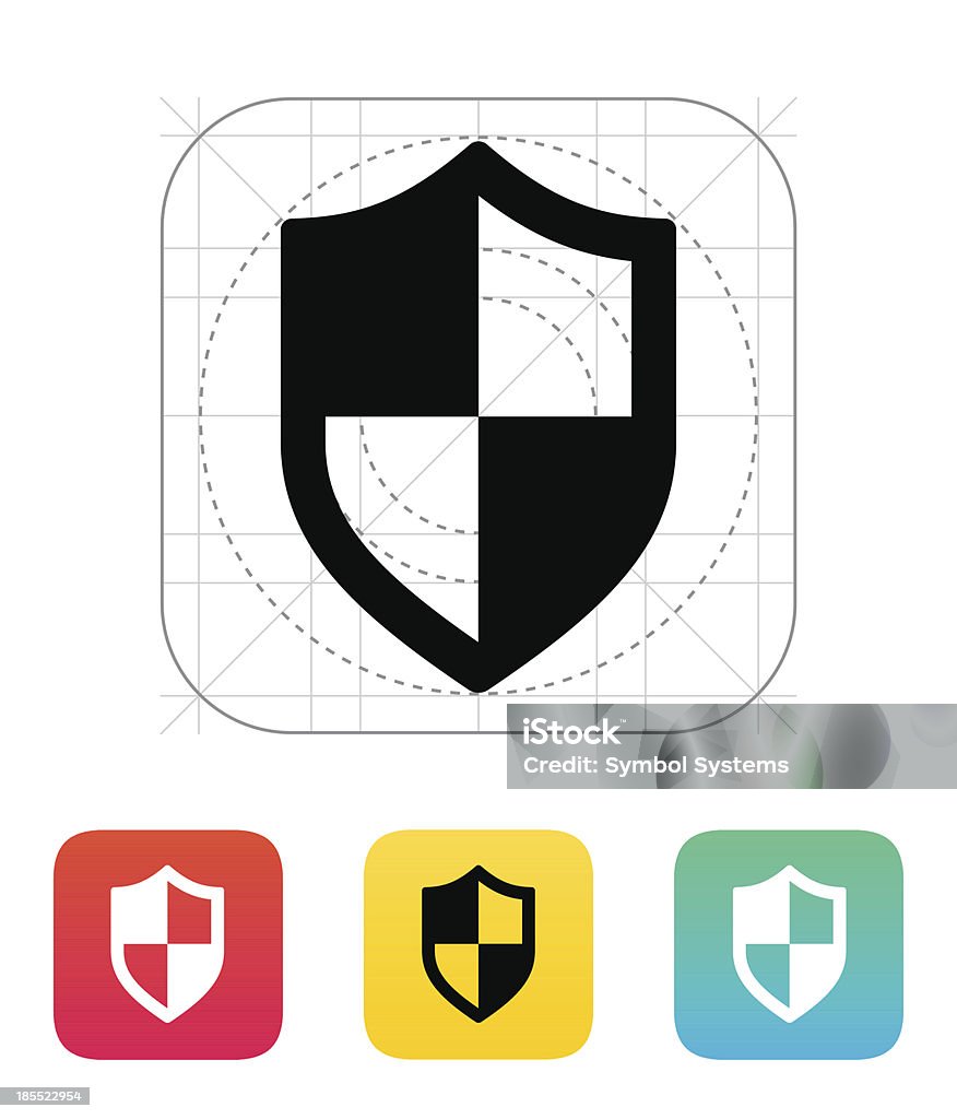 Значок щита. - Векторная графика Абстрактный роялти-фри