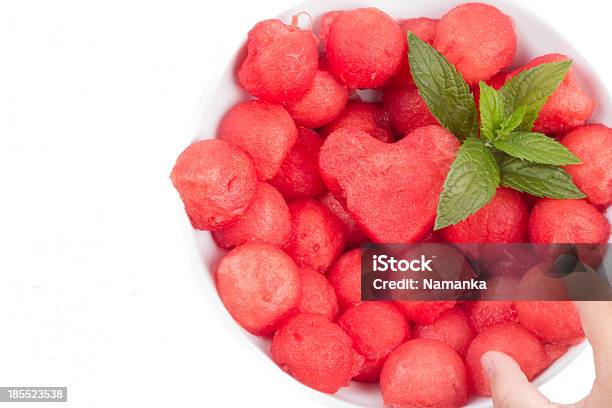 Insalata Di Frutta Con Anguria E Menta - Fotografie stock e altre immagini di Alimentazione sana - Alimentazione sana, Anguria, Antipasto