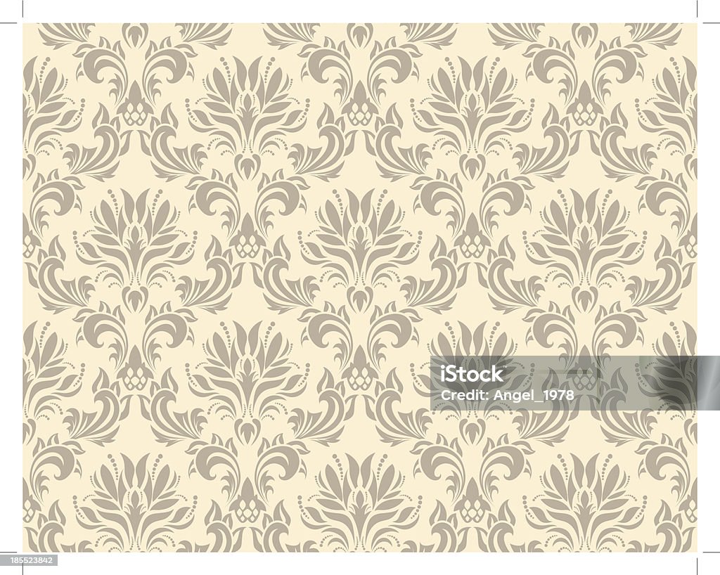 Damascato seamless pattern - arte vettoriale royalty-free di Fiore