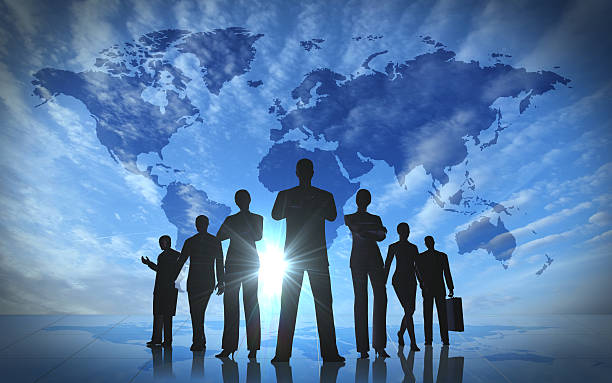 istock Global Business people team silhouettes 185524350