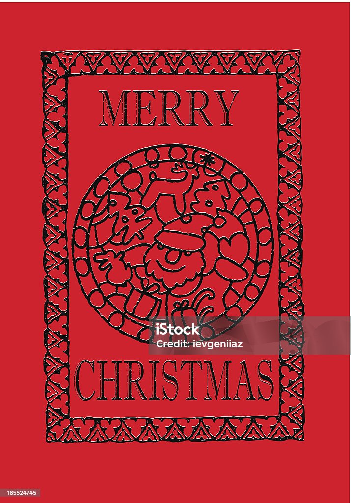 Rot Weihnachten Grußkarte - Lizenzfrei Bildkomposition und Technik Vektorgrafik