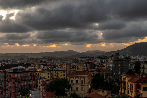 View of Naples at sunset