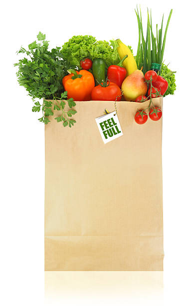 istock Paper bag full with fruits and vegetables 185525785
