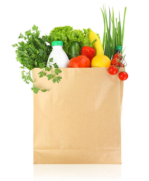 istock Fresh healthy groceries in a paper bag 185525862