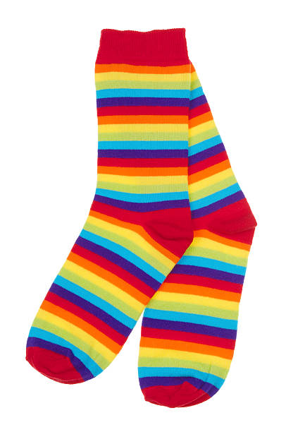 calzini - sock wool multi colored isolated foto e immagini stock