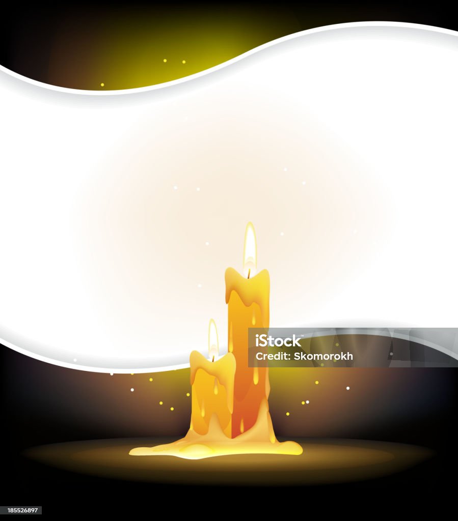 Queima de velas - Vetor de Cera royalty-free