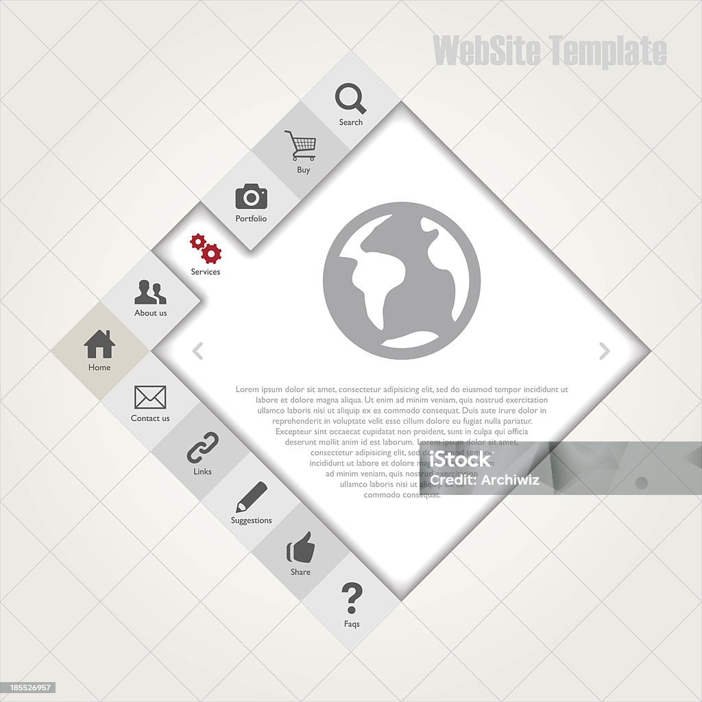 Infografiken-layout oder website-template, Vektor - Lizenzfrei Abstrakt Vektorgrafik