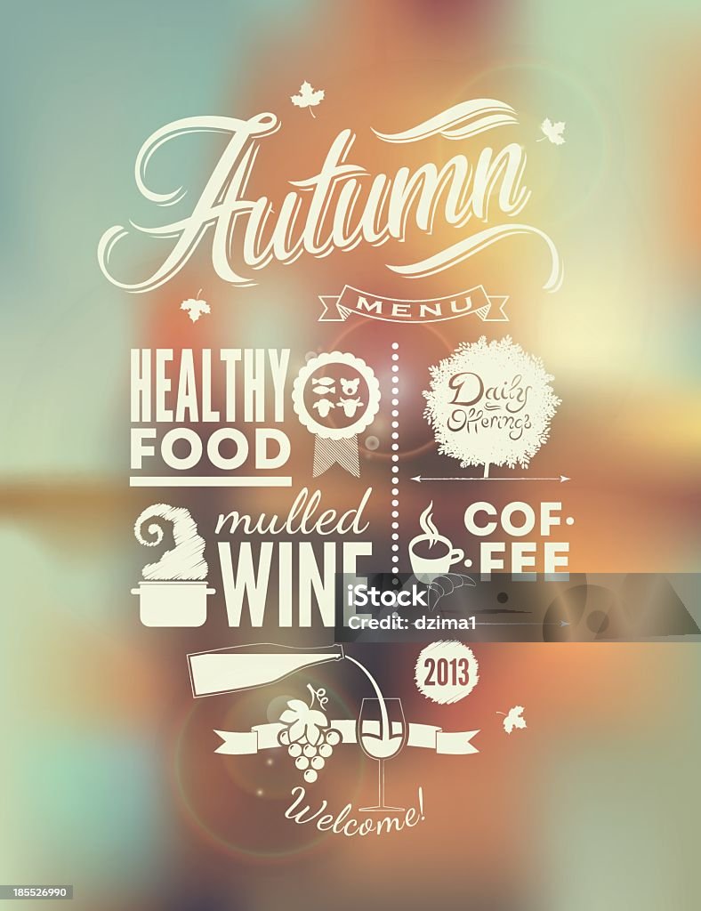 A vector background of a menu poster Menu poster. Vector background. Autumn stock vector