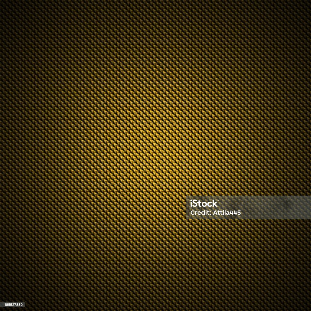 Golden carbon fiber A realistic golden carbon fiber weave background or texture Abstract Stock Photo