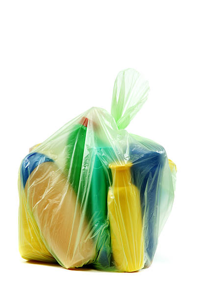 istock Bag with trash isolated on a white background. 185528360