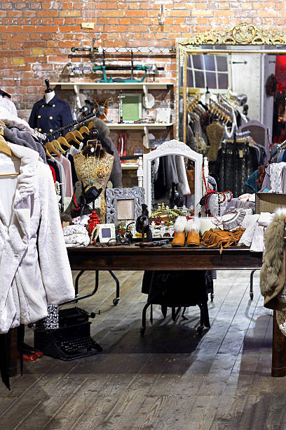 istock Vintage clothes shop 185528383