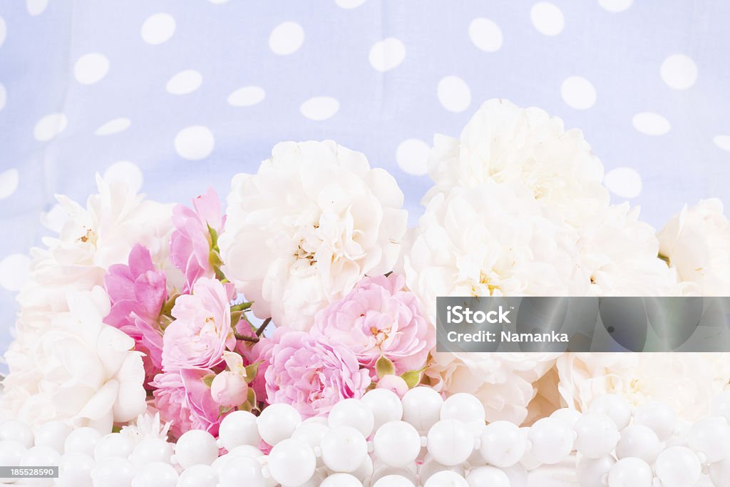 Sfondo romantico con rose - Foto stock royalty-free di Bellezza naturale