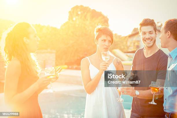 Group Of Friends Toasting At Party Stock Photo - Download Image Now - Adult, Alcohol - Drink, Beautiful People