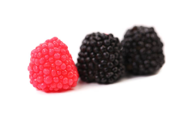 istock Three jelly fruit  in form of berries candy. 185530735