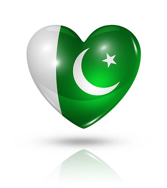 istock Love Pakistan, heart flag icon 185530787