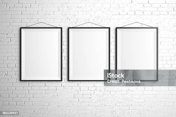 Three Frames Stock Photo - Download Image Now - Painting - Art Product, Wall - Building Feature, Abstract