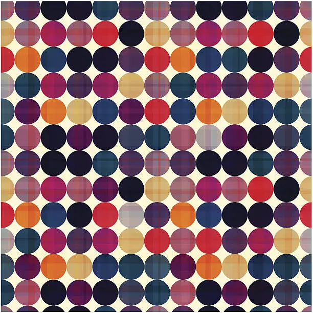 Vector illustration of seamless polka dots pattern
