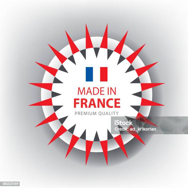 Fabriqué En France Français Seal Drapeau Vecteurs libres de droits et plus d'images vectorielles de Approuver