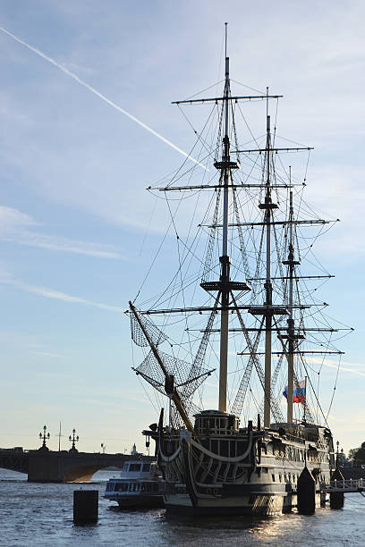 istock Old frigate in St.Petersburg. 185532178