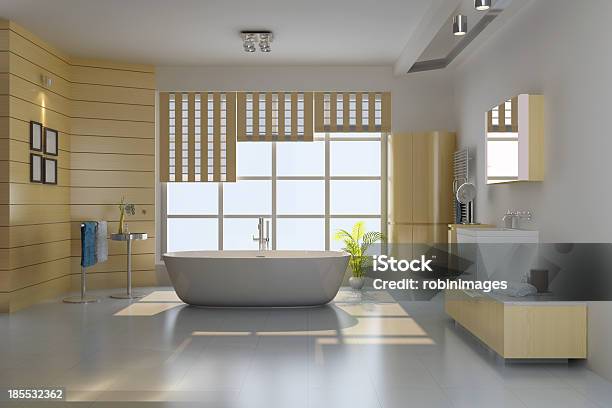 Modern Bathroom Stock Photo - Download Image Now - Bathroom, Bathtub, Ceramics